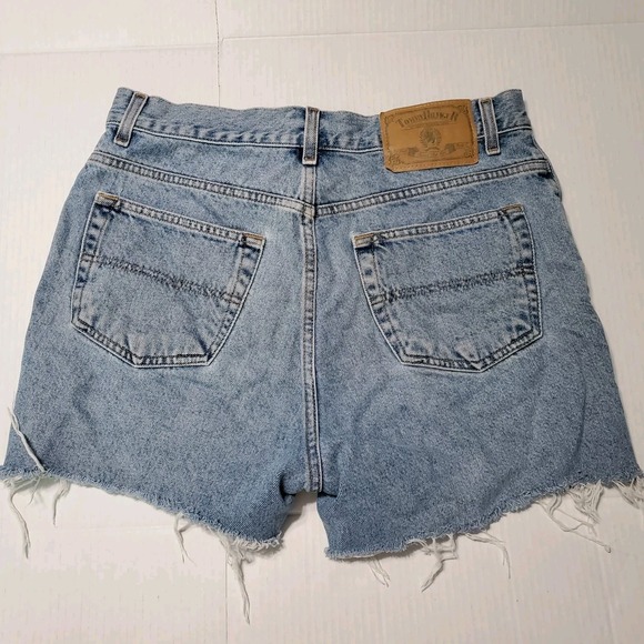 VTG Tommy Hilfiger Women's denim flat front solid shorts‎ Sz 33 Men's 12 Women's - Picture 2 of 8